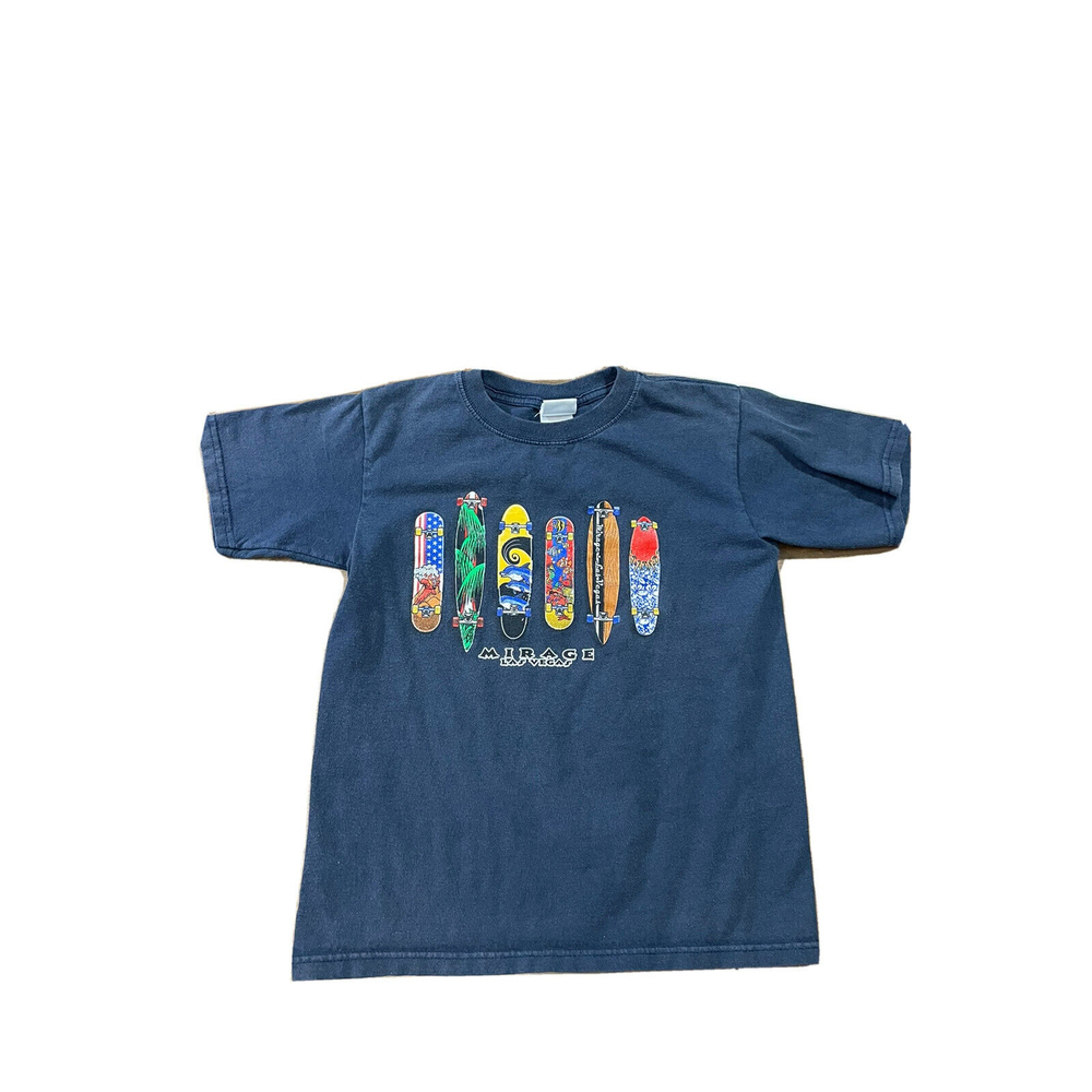 Vintage Las Vegas Skateboard Mirage Graphic Tee Size Youth Large or X-Small